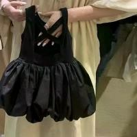 ราคา ชุดเดรสสีดำเปลือย, สำหรับเด็กผู้หญิงและผู้หญิง, สไตล์เกาหลี, ชุดเดรส, ชุดเด็กผู้หญิง Pettiskirt, ชุดเดรสตะวันตก, เสื้อผ้าเด็ก (1730813331267094847)