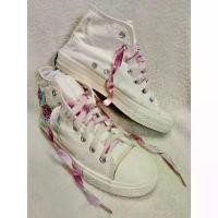 ราคา รองเท้าผ้าใบ all star เบอร์ 38 มือสอง เพ้นท์ลาย ย้อมสีสายรัดน่ารักมาก เก่าเก็บต้องเอาไปซัก ขอคนรับได้ ที่นิยมมากที่สุด (1731807167804835172)