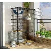 ราคา กรงแมวและสุนัข DIY พลังงานอิสระ สามชั้น แบบพกพา เหมาะสำหรับกรงสัตว์เลี้ยง กรง แมว พับ ได้ (1731544414720918627)