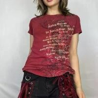 ราคา เสื้อผ้าผู้หญิง ครึ่งแขน ฤดูร้อน แขนสั้น สไตล์เรโทร แฟชั่นสาวฮอต ดีไซน์ Y2K เสื้อยืดรัดรูป เสื้อคอกลม 2023 มาใหม่ Women Clothing ชุด เวียดนาม คนอ้วน ccoo ที ยืด ขาว cib ผ (1731747132637809094)