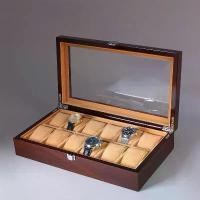 ราคา ไม้แท กล่องนาฬิกา 12เรือน กล่องใส่นาฬิกา กล่องเก็บนาฬิกาข้อมือ Watch Box กล่องของขวัญ (1730723882449079024)