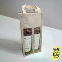 ราคา WHPH Shop ถุงใส่ไวน์ ผ้า canvas กระเป๋าใส่ไวน์ สำหรับปิคนิค แบบใส่1ขวดและ2ขวด ใส่ กระเช้าของขวัญ คุณภาพงานส่งออก (1729782838540405630)