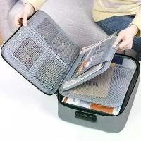 ราคา กระเป๋าเก็บเอกสารสำคัญ กระเป๋าเดินทาง กันน้ำ มีตั้งรหัสผ่าน กระเป๋าเก็บโฉนด กระเป๋าเก็บเอกสารหลายชั้น ความจุขนาดใหญ่ อเนกประสงค์ กล่องเก็บของ บัตรเครดิต ใบอนุญาตขับขี่ แพคเกจเอกสารสำคัญ (1731412417923