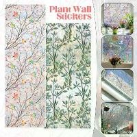 ราคา สติ๊กเกอร์ติดกระจกหน้าต่าง สีสันสดใส ลายดอกไม้ นก และใบไม้ ทำจาก PVC และถอดออกได้ (1730405121232374041)