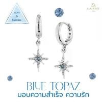 ราคา A.CEMI Blue Topaz 8 Fortune Star Hoop ต่างหูบลูโทแพซ มอบความสำเร็จ ความรัก ต่างหูพลอยแท้ ของขวัญ ต่างหูไม่แพ้ (1729619545291459200)