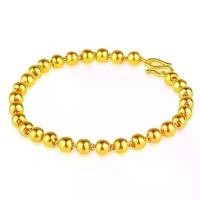 ราคา สร้อยข้อมือลูกปัดทราย, ชุบทอง, ลูกปัดกลมมันวาวสีทอง, สร้อยข้อมือลูกปัดกลมฝ้า, ของขวัญ (1730004180030032842)