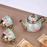 ราคา ชุดชงชาจีน SS ลดทันที10บาทชุดกาน้ำชา กาชาเซรามิค ลายดอกไม้ ชุดแก้วน้ำชา 4 แก้ว 1 กาน้ำชา กาน้ำชาแก้ว 230ml ของฝาก ของขวัญ ชุดถ้วย (1732148629675345928)