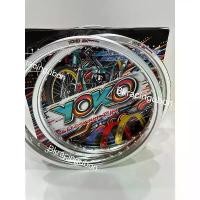 ราคา ขาย ล้อโยโกสีเงินแท้100%ขอบเรียบราคาต่อ1คู่(2วง)Yoko professional rimสีเงินขอบ17 (1731211965642803123)