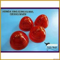 ราคา parsimshop ปัจจุบัน TURN SIGNAL LENS RED SET Fit For HONDA S90 CL90 CL100 CB100 CB125 // โคมไฟเลี้ยว ครอบไฟเลี้ยว สีแดง มอเตอร์ไซค์ Motorcycle สีส้ม ฟอซ่า rgb xmax (1730670128307407067)