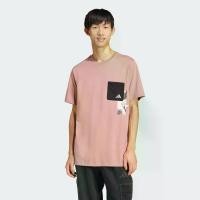 ราคา adidas ไลฟ์สไตล์ เสื้อยืดมีกระเป๋าพิมพ์ลาย Lens Elevated ผู้ชาย สีชมพู JJ3927 (1731279167273995027)