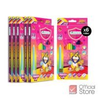 ราคา [ยกแพ็ค 6 กล่อง] Master Art มาสเตอร์อาร์ต สีไม้ ดินสอสีไม้ แท่งยาว 12 สี รุ่นซุปเปอร์ไบรท์ จำนวน 6 กล่อง (1730997122585037131)