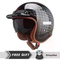 ราคา หมวกกันน็อคแบบเปิดหู, สไตล์หมวกกันน็อค, สำหรับผู้ใหญ่, พร้อมเลนส์สีดำ, วินเทจ, การรับรอง DOT, อุปกรณ์ป้องกันดวงตาและใบหน้า, หมวกกันน็อคเจ็ท Motorcycle มอเตอร์ไซค์ หมวกนิรภัย (1730772694406958069)