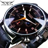 ราคา Jaragar Classic Automatic 6 Hands Calendar Luminous Hands Black Leather Band Mens Watches Business Luxury Mechanical Male Clock (1731720226189969185)