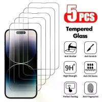ราคา กระจกนิรภัย 5 ชิ้น สำหรับ iPhone 14 13 12 11 Pro Max ฟิล์มกันรอย สำหรับ iPhone 6 6s 7 8 15 Plus SE X XS XR 14 Pro Max ฟิล์มกระจก (1730249904094939912)