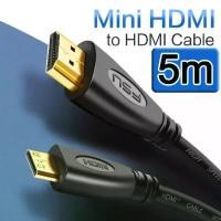 ราคา Thailand สาย Mini HDMI to HDMI Cable ยาว 5m 1.4 Version 1080p 3D High Speed Adapter with Gold plated plug for Camera Monitor Projector Notebook TABLETS DVD (1732139037447784900)