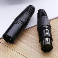 ราคา ขั้วต่อ XLR 3 ขา แจ็คตัวเมีย/ปลั๊กตัวผู้ ขั้วต่อลำโพง ไมโครโฟนเสียง ขั้วต่อเสียงคุณภาพสูงสำหรับลำโพง DVD สีดำ (1729814514504927533)