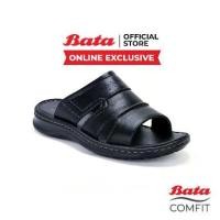 ราคา Bata Comfit (Online Exclusive) บาจา คอมฟิต รองเท้าแตะหนัง รองเท้าแตะเพื่อสุขภาพ รองเท้าแตะแบบสวม สำหรับผู้ชาย รุ่น Malone สีดำ 8806029 (1729541606868290202)