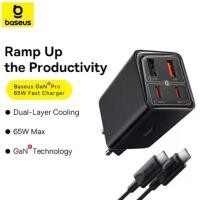 ราคา Baseus หัวชาร์จเร็ว 65W USB C Fast Charger 4 Ports with GaN 6 Tech Compatible เครื่องชาร์จ อแดปเตอร์ (1732197892036594274)
