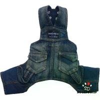 ราคา Pet clothes -Doggydolly เสื้อผ้าแฟชั่น สัตว์เลี้ยง หมาแมว ชุดเอี๊ยมยีนส์ กางเกง สี่ขา Jumper ขนาดไซส์ 1-9 โล - DC047 (1731299440572926185)