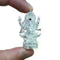 ราคา พระพิฆเนศ️ ๓ เศียร ๖ กร รุ่น คเณศบารมี เข็มกลัดติดเสื้อ เนื้อสัมฤทธิ์ชุบเงินฝังพลอยแดง พระอาจารย์เลี้ยง ธีรวโร วัดจอมเกษ จ.อยุธยา (1731526206571775045)