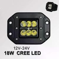 ราคา ไฟสปอร์ตไลท์รถยนต์ ไฟหน้ารถ ไฟท้าย ไฟช่วยตัดหมอก LED 1ชิ้น 18W SPOT BEAM US เเสงขาว 12V-24V Car รถจักร รถกระบะ หลอด รีโว่ กรีน ไม่รับประกัน ไม่ปรับสีแดง ดวงไฟหน้ารถยนต์ (led) (1730935495221414376)