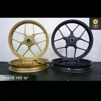ราคา ล้อแม็ก Y55 ลายก้ามปู ขอบ14 CLICK 110, Scoopy-i, ICON, MOOVE + ยางนอกแบบไม่ใช้ยางในเบอร์ 80/90,90/90 แถมฟรี! จุกลมเลส (1731763883526751904)