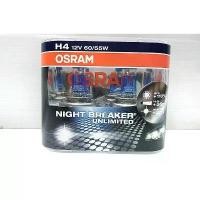 ราคา COD Osram หลอดไฟหน้ารถยนต์ H4 12V 60/55W รุ่น Night Breaker Unlimited 1 คู่ เพิ่มความสว่าง +110% (1732156754735958390)