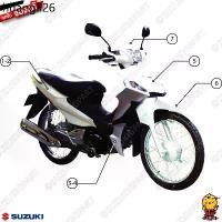 ราคา ขายร้อน ชุดสี FRAME แท้ Suzuki New Smash 110 2011 สีขาว ดรัมเบรคหน้า (1731556505400870630)
