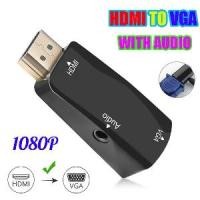 ราคา MIni สายแปลง สายแปลงจาก HDMI ออก VGA+audio HDMI to VGA + audio Converter Adapter HD1080p Cable Audio Output Video (1729638600478788468)
