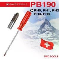 ราคา PB Swiss Tools ไขควง แฉก รุ่น PB 190 ปากแฉก ขนาด PH 00, 0, 1, 2 ด้ามพลาสติก Swiss Made PB190 (1731579858725734058)