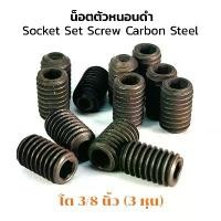 ราคา จัดส่งที่รวดเร็ว น็อตตัวหนอนดำ 3/8 (3 หุน) เกลียว 16 (แพ็คละ 6 ตัว) สกรูตัวหนอนดำ ใช้ประแจ L #3/16 Socket Set Screw Carbon Steel (1732163082808166598)