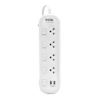 ราคา PLUG (ปลั๊กไฟ) VOX 4 SOCKET 5 SWITCH 2 USB CITY LIFE 16A 3500W (CTA-452) 3M (1730352063907596924)