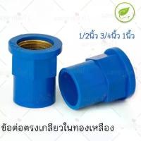 ราคา ข้อต่อ PVC สีฟ้า ข้อต่อตรงเกลียวในทองเหลือง ข้อต่อเกลียวใน ทองเหลือง Brass Faucet Socket 1/2"-1" (1731415066931005580)