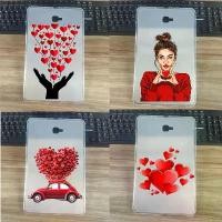 ราคา for Samsung Galaxy Note 10.1 2014 P605 P601 / Tab 2 10.1 P5100 / Tab 3 10.1 P5200 Red Love Couple Heart Girl Tree balloon Smile Valentine Transparent Soft Silicone Tablet Cases (1730681545090107824)