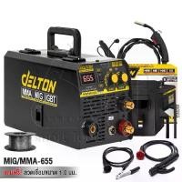 ราคา DELTON ตู้เชื่อม MIG ตู้เชื่อมไฟฟ้า 2 ระบบ รุ่น MIG/MMA-655 มีหน้าจอแสดงกระแสไฟ เครื่องเชื่อม รุ่นไม่ใช้แก๊ส CO2 เชื่อมสแตนเลส พร้อมระบบ FLUX CORED, MIG และ MMA แถมฟรี! ลวดเชื่อม (1729445975555738060)