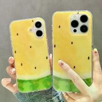 ราคา เคส iPhone, ดีไซน์แตงโมสีเหลืองน่ารักสองด้าน, เข้ากันได้กับ iPhone 13 Pro Max, 14 Pro Max, 15 Pro Max, ฝาครอบป้องกัน, กันกระแทก, ทนทาน, เหมาะสำหรับฤดูร้อน สุ่ม เคสไอโฟน ปก มือ ถื (1731557761407747957)