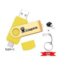 ราคา [COD] Kingston flash drive 3 in 1 OTG USB Type C/Micro flash drive 2TB 1TB Pendrive High speed Pen Drive for Phone/Tablet/PC ย้าย รูปภาพ จาก ไอโฟน flash drive type c (1731765687185737899)