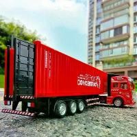 ราคา ของเล่นเด็ก รถบรรทุกขนาดใหญ่และรถตู้ วัสดุโลหะผสม รถขนส่งกึ่งพ่วง โมเดลคอนเทนเนอร์ (1731883762126193670)