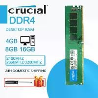 ราคา CRUCIAL 4GB 8GB 16GB DDR4 RAM 2400MHZ 2666MHZ 3200MHZ DEAKTOP Memory PC4 1.2V 288PIN 2RX8 PC RAM มีบริการเก็บปลายทาง (1731249482901850774)