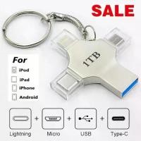 ราคา ร้านไทยพร้อมส่ง 【COD】HP 4-In-1 Flash Drive USB 3.0 Memory Stick 1TB/512GB/32GB OTG Pendrive ความเร็วที่รวดเร็ว Type-C สำหรับ Android สำหรับ Apple Interface สำหรับ USB มีประกันส่งฟรี (17307199824407122