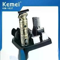 ราคา เครื่องโกนหนวด Kemei KM-1635 แบบพกพา ปัตตาเลี่ยนระดับมืออาชีพที่บ้าน ดีไซน์ไล่โทนสีแกะสลัก เหมาะสำหรับผม (1731801688556340461)