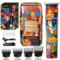 ราคา เครื่องโกนหนวดไฟฟ้า, Kemei, KM-1102H และ KM-5017H, ทันสมัย, ลายกราฟฟิตี้สุ่ม, ที่กันจอน, ชาร์จใหม่ได้, ปัตตาเลี่ยน, เหมาะสำหรับผู้ชาย, เครื่องโกนหนวด (1732090281818163339)