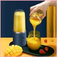 ราคา แก้วปั่นผลไม้แบบพกพา เครื่องปั่นสมูทตี้ เครื่องปั่น พกพา แก้วปั่น อัตโนมัติ ชาร์จ ไฟ 400ml แถม รับฟรี 1 แก้ว (1730338541230656167)