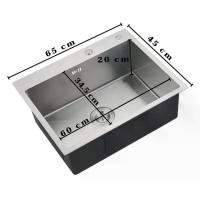 ราคา ซิงค์ ซิงค์ล้างจาน อ่างล้างจาน ซิงค์สแตนเลส อ่างล้างจานสแตนเลส ขนาด 65*45CM รุ่น HM6545 (1729600215151052879)