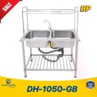ราคา อ่างล้างจาน 2หลุม 3ชั้น สแตนเลสทั้งตัว มีข้าง ต่อบน DYNAHONE ซิงค์ ล้าง (1729992862004841148)