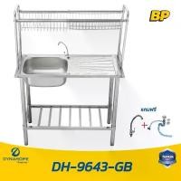 ราคา Dynahome อ่างล้างจานสแตนเลส 1 หลุมแบบมีที่พักจาน DH-9643-GB ซิงค์ ล้าง (1729649683123571388)