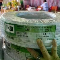 ราคา สายไฟ VAF 2x2.5 ยี่ห้อ PKS (ความยาว 100เมตร ) ทองแดงแท้ มอก (1729930911262018300)