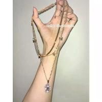 ราคา ร้านไทยจ้าสร้อยคอแฟชั่น 3 ชั้น จี้ผีเสื้อ อะไหล่สีทอง หวานๆน่ารัก ตุ้ม หู คอ ผู้หญิง เชือกร่ม โหลสุ่ม เครื่องประดับ เงิน ราง เพื่อ โชคลาภ ลูกค้า สุดยอด (1731578998951217093)