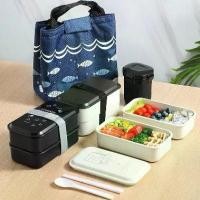 ราคา กล่องเบนโตะ กล่องอาหารกลางวัน สไตล์อิน สายรัดสองชั้น ดีไซน์ลายไม้ เหมาะสำหรับพนักงานออฟฟิศและนักเรียน ตัวแบ่งอาหารกลางวันสไตล์ญี่ปุ่น มาพร้อมช้อนส้อม ปิ่นโต 3 ชั้น lunchbox กล่ (1731326134925427787)