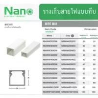 ราคา Nano ราง รางเก็บสายไฟ แบบทึบ NNWW วายเวย์ WIRE WAY ตัดยาว 1 เมตร สีขาว สีเทา (1731801018151503870)